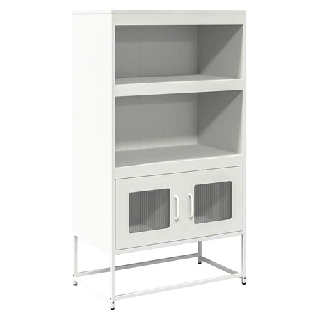 Vidaxl hoge kast 68x39x123 cm staal wit