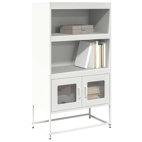 Vidaxl hoge kast 68x39x123 cm staal wit