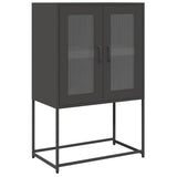 Vidaxl hoge kast 68x39x107 cm staal zwart