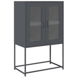 Vidaxl hoge kast 68x39x107 cm staal antracietkleurig