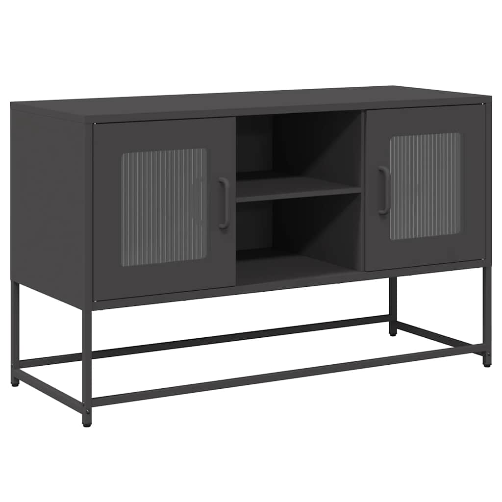 Vidaxl tv-meubel 100,5x39x60,5 cm staal zwart