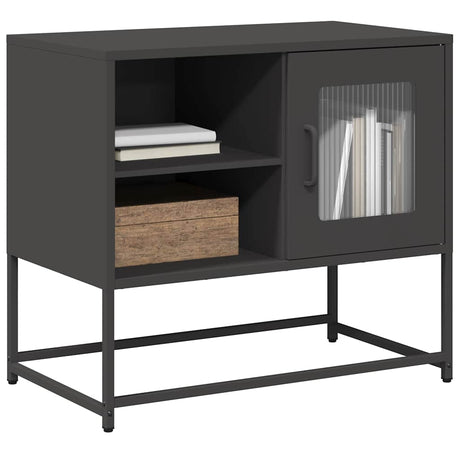 Vidaxl tv-meubel 68x39x60,5 cm staal zwart