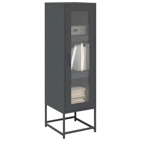Vidaxl hoge kast 36x39x123 cm koudgewalst staal antracietkleurig
