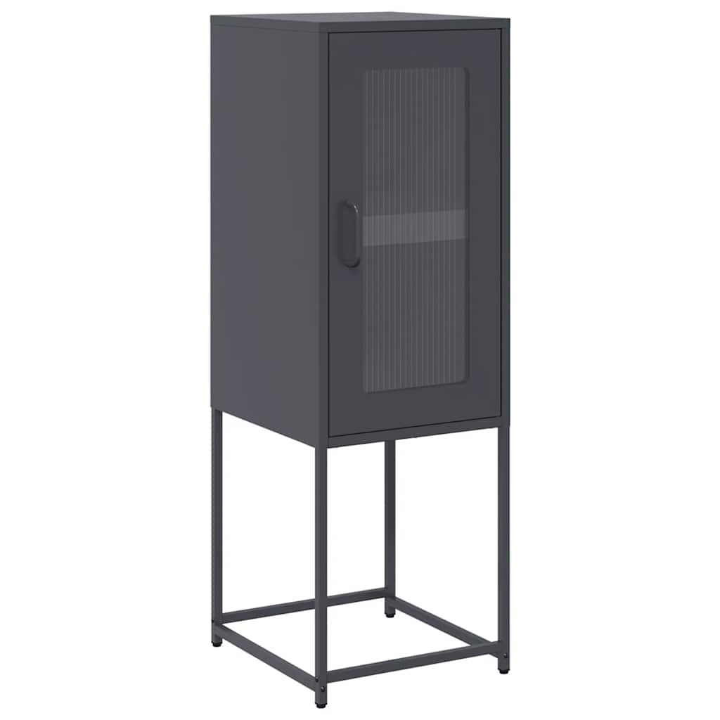 Vidaxl dressoir 36x39x107 cm koudgewalst staal antracietkleurig