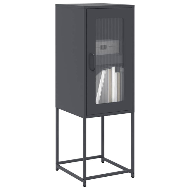 Vidaxl dressoir 36x39x107 cm koudgewalst staal antracietkleurig