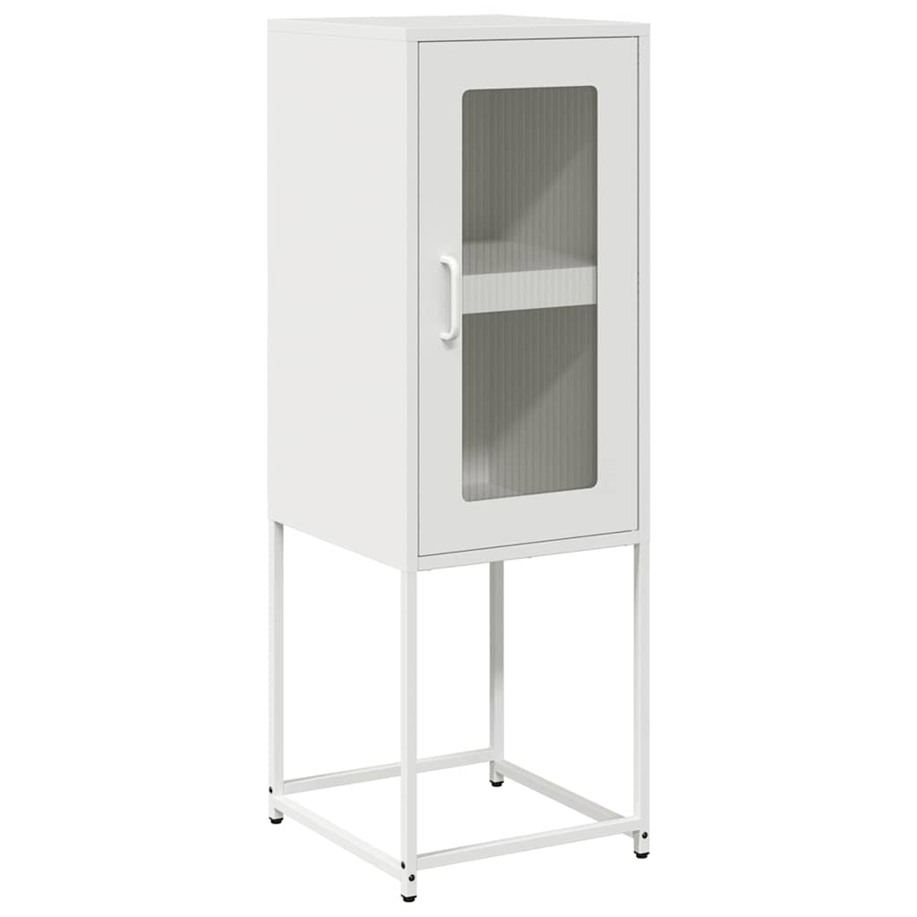 Vidaxl dressoir 36x39x107 cm koudgewalst staal wit