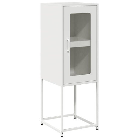 Vidaxl dressoir 36x39x107 cm koudgewalst staal wit
