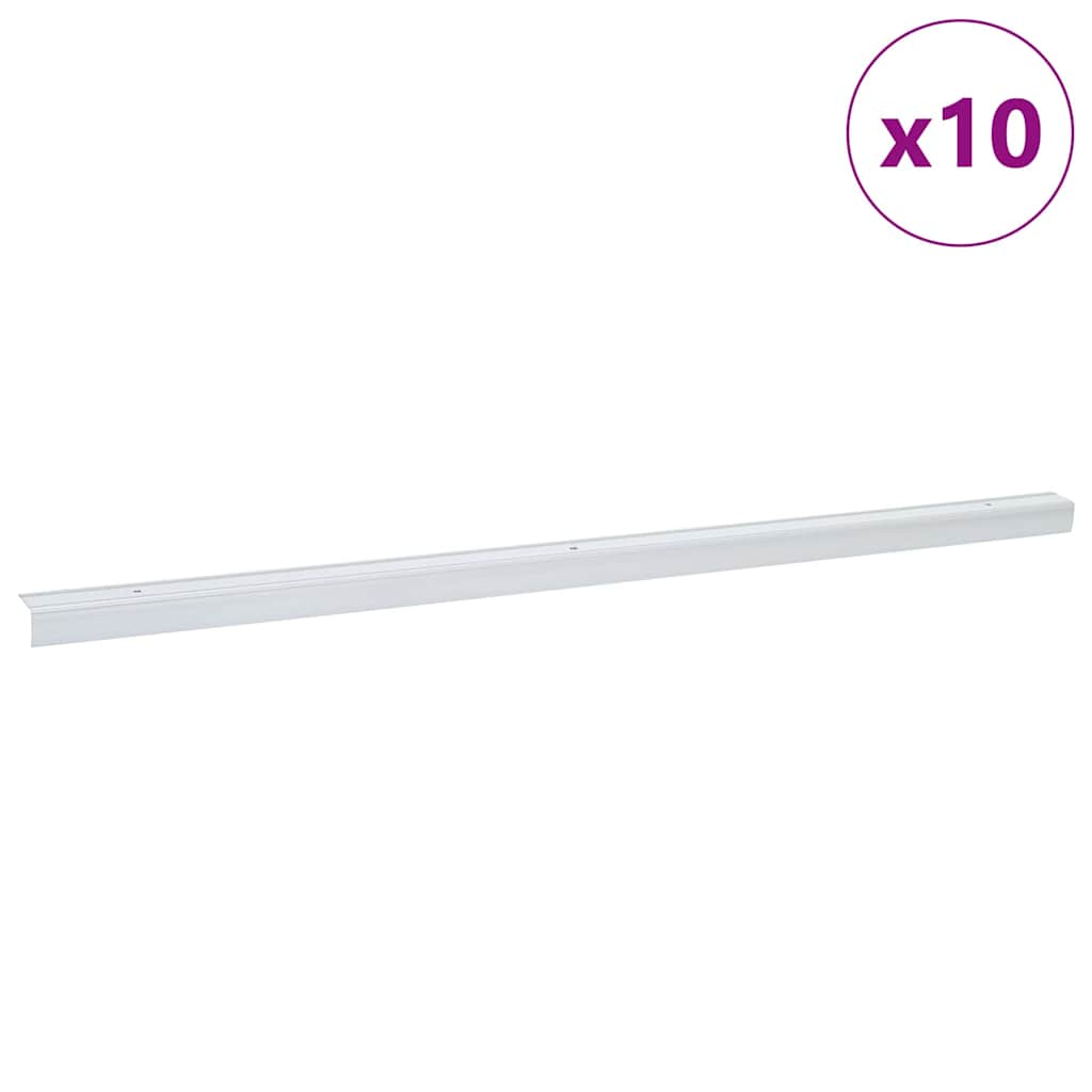 Vidaxl trapprofielen 10 pcs zilver 67 x 3 x 2 cm aluminium