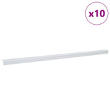 Vidaxl trapprofielen 10 pcs zilver 67 x 3 x 2 cm aluminium