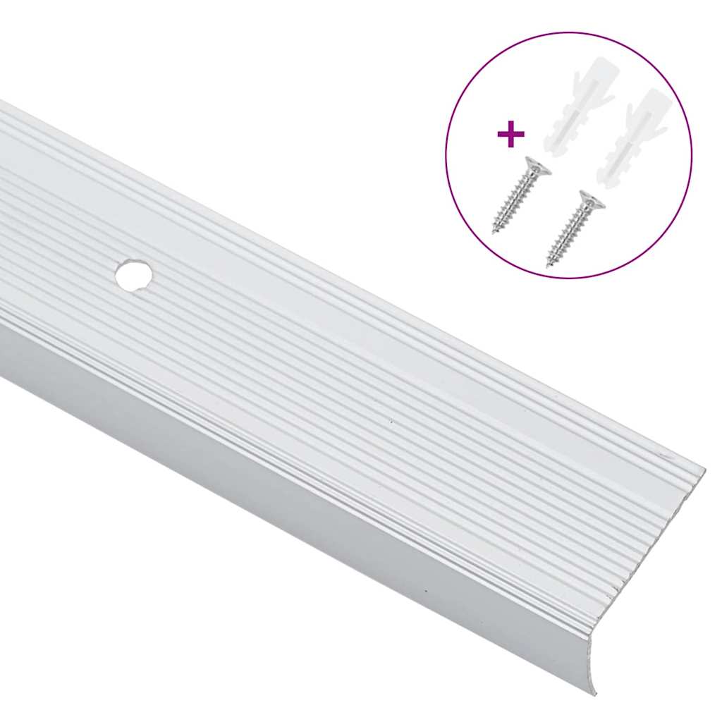 Vidaxl trapprofielen 10 pcs zilver 67 x 3 x 2 cm aluminium