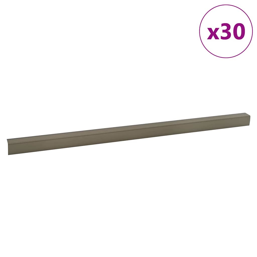 Vidaxl trapprofielen 30 pcs champagne 67 x 3.5 x 3 cm aluminium