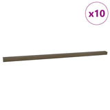 Vidaxl trapprofielen 10 pcs bruin 67 x 3 x 2 cm aluminium