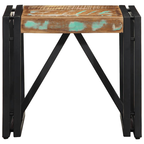 Vidaxl salontafel 40x40x35 cm massief gerecycled hout meerkleurig