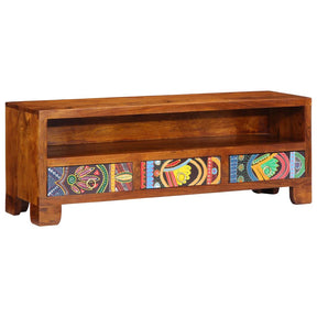 Vidaxl tv-meubel 110x30x40 massief acaciahout meerkleurig