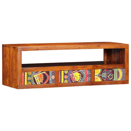 Vidaxl tv-wandmeubel 90x30x30 massief acaciahout meerkleurig