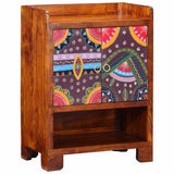 Vidaxl schoenenkast met plank bruin 55 x 35 x 75 cm massief acaciahout