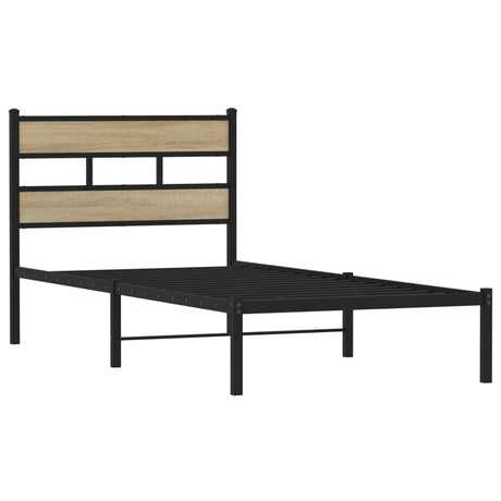Vidaxl bedframe zonder matras metaal sonoma eikenkleurig 100x200 cm