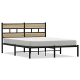 Vidaxl bedframe zonder matras metaal sonoma eikenkleurig 140x190 cm