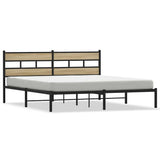 Vidaxl bedframe zonder matras metaal sonoma eikenkleurig 180x200 cm