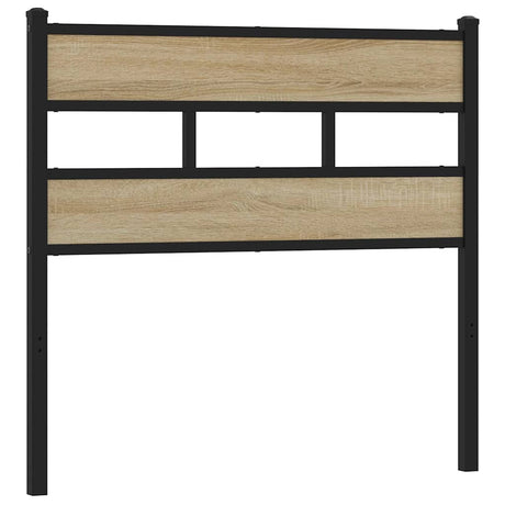 Vidaxl vervangend hoofdbord 107 cm ijzer en sonoma eikenkleurig