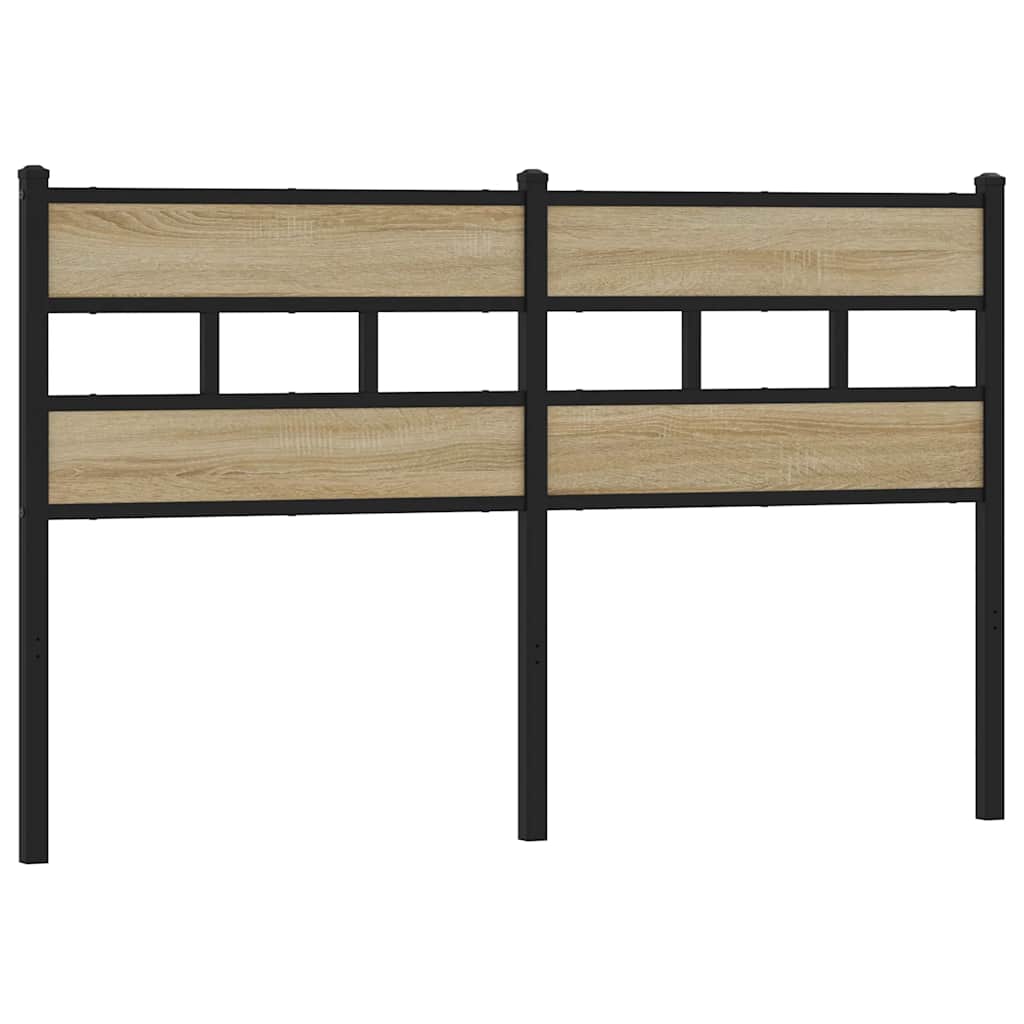 Vidaxl vervangend hoofdbord 160 cm ijzer en sonoma eikenkleurig