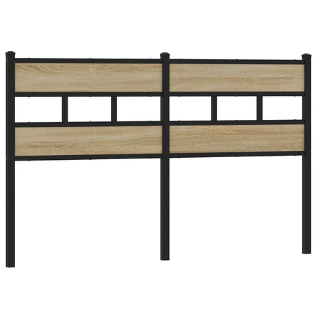 Vidaxl vervangend hoofdbord 160 cm ijzer en sonoma eikenkleurig