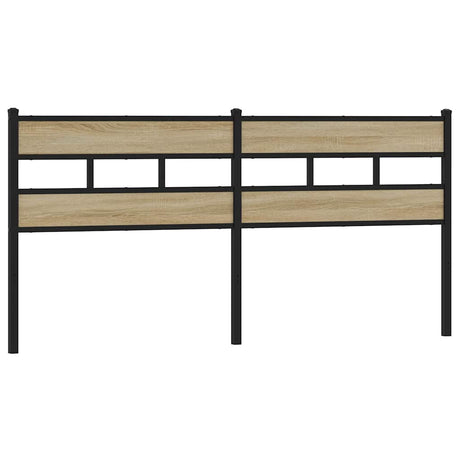 Vidaxl vervangend hoofdbord 180 cm ijzer en sonoma eikenkleurig