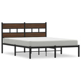 Vidaxl bedframe met hoofdbord zonder matras bruin eiken 160x200 cm