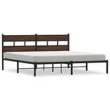 Vidaxl bedframe met hoofdbord zonder matras bruin eiken 193x203 cm