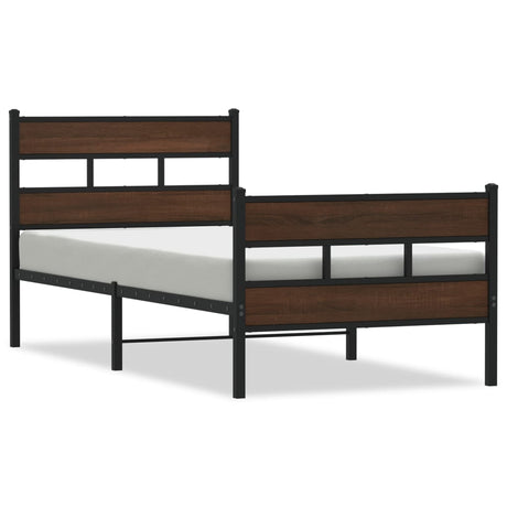 Vidaxl bedframe met hoofdbord en voetbord zonder matras 75x190 cm