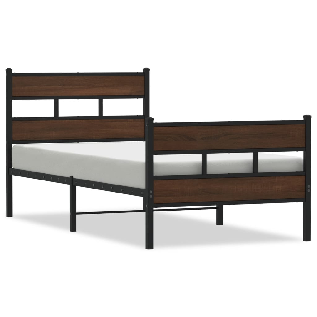 Vidaxl bedframe met hoofdbord en voetbord zonder matras 107x203 cm