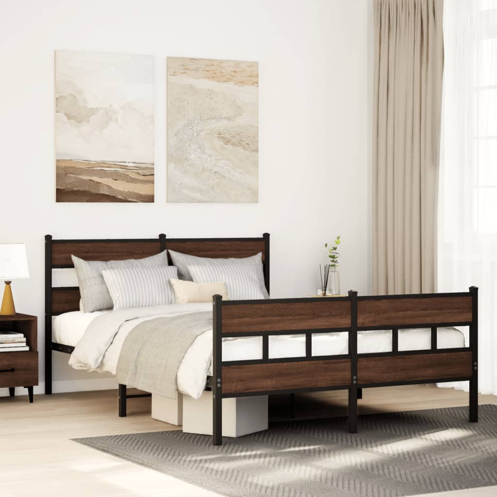 Vidaxl bedframe met hoofdbord en voetbord zonder matras 140x200 cm