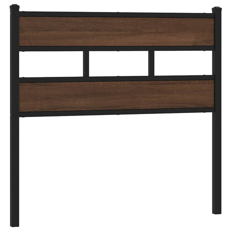 Vidaxl vervangend hoofdbord 107 cm bewerkt hout en staal bruin eikenkleurig