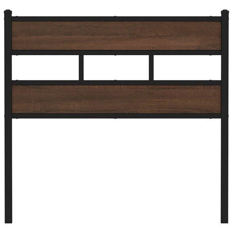 Vidaxl vervangend hoofdbord 107 cm bewerkt hout en staal bruin eikenkleurig
