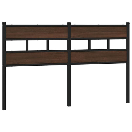 Vidaxl vervangend hoofdbord 135 cm bewerkt hout en staal bruin eikenkleurig