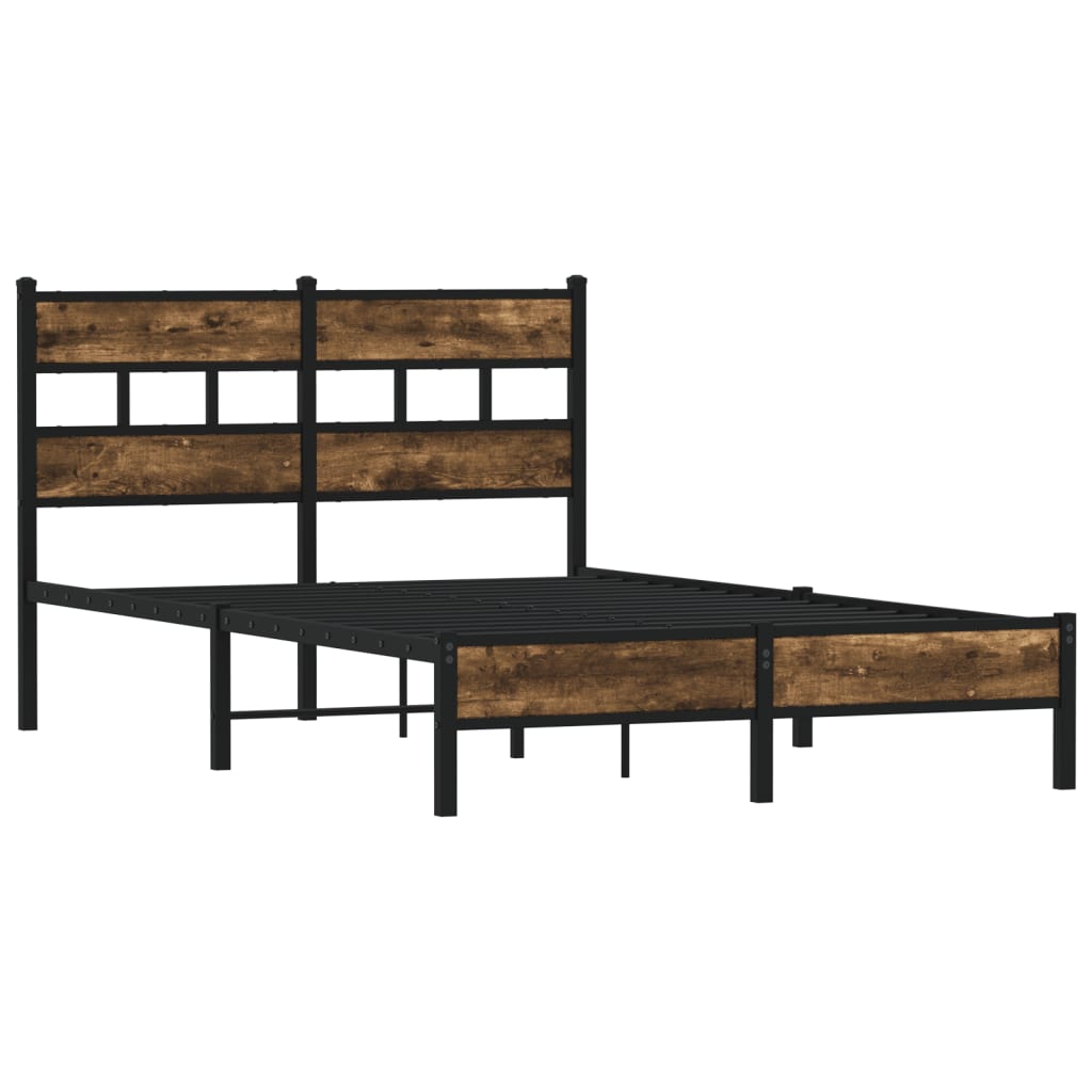 Vidaxl bedframe met hoofdbord zonder matras sonoma eiken 120x200 cm