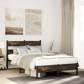 Vidaxl bedframe met hoofdbord zonder matras sonoma eiken 120x200 cm