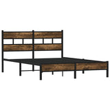 Vidaxl bedframe met hoofdbord zonder matras sonoma eiken 137x190 cm