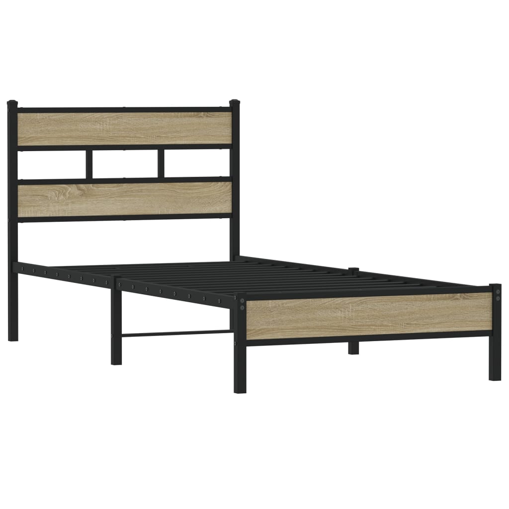 Vidaxl bedframe zonder matras hout sonoma eikenkleurig 90x200 cm