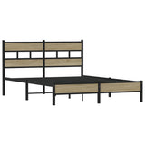 Vidaxl bedframe zonder matras hout sonoma eikenkleurig 140x190 cm