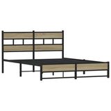 Vidaxl bedframe zonder matras metaal sonoma eikenkleurig 140x200 cm