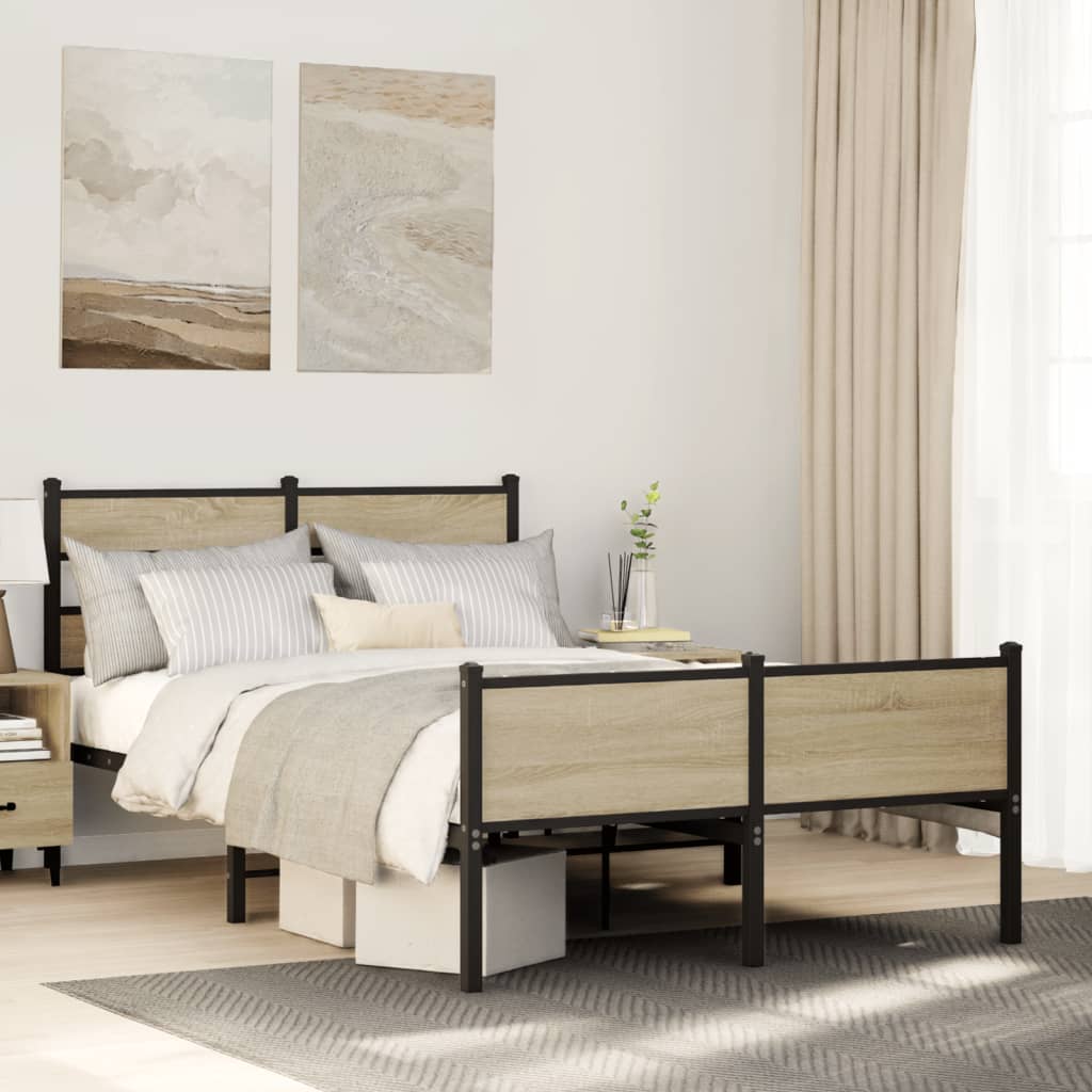 Vidaxl bedframe zonder matras hout sonoma eikenkleurig 120x200 cm