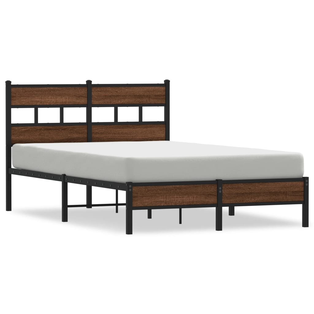 Vidaxl bedframe zonder matras bewerkt hout bruin eikenkleur 120x190 cm