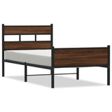 Vidaxl bedframe zonder matras bewerkt hout bruin eikenkleur 90x190 cm