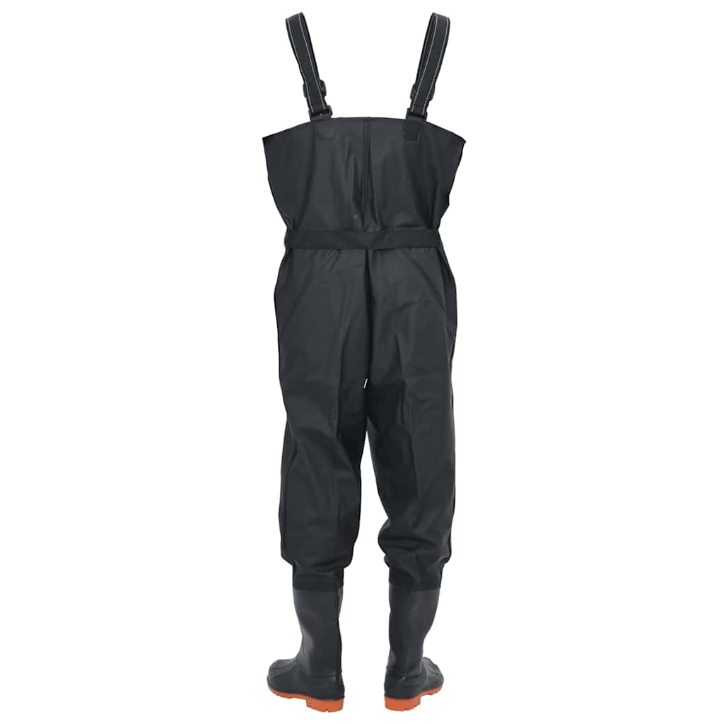 Vidaxl waadpak met laarzen en riem maat 44 zwart