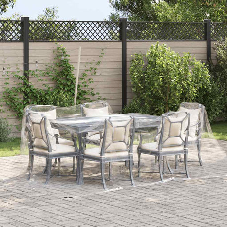 Vidaxl doorzichtig afdekzeil met ogen 3x4 m pvc