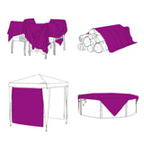 Vidaxl doorzichtig zeildoek met zeilringen 4x6 m pvc