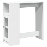 Vidaxl bartafel met rekken 101x40x103,5 cm bewerkt hout wit