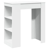 Vidaxl bartafel met rekken 95x47x103,5 cm bewerkt hout wit