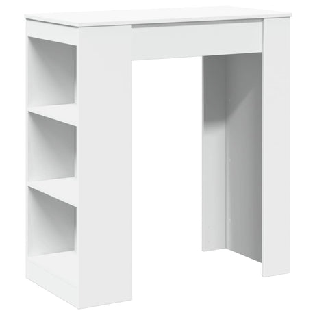 Vidaxl bartafel met rekken 95x47x103,5 cm bewerkt hout wit